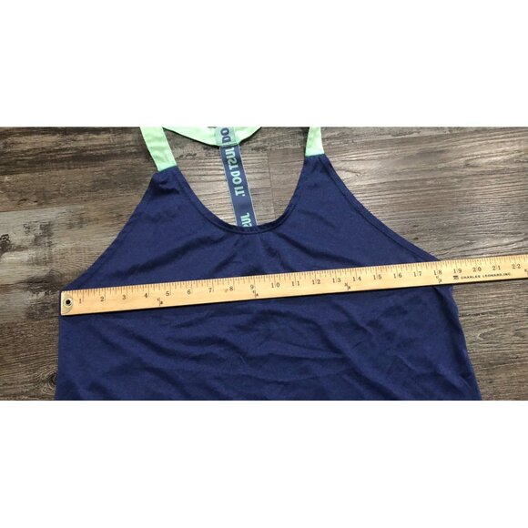 Nike Dri Fit Racerback Running Tank in Purple & Turquoise Womens Large - Picture 4 of 5